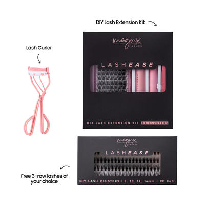 Lash Ease Welcome Pack Australia - full lash kit with curler clusters bond seal remover